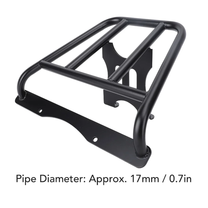 Motorcycle Rear Luggage Rack Carbon Steel Strong Load Bearing Ample Space Rear Cargo Carrier Rack Replacement For Lambretta G350