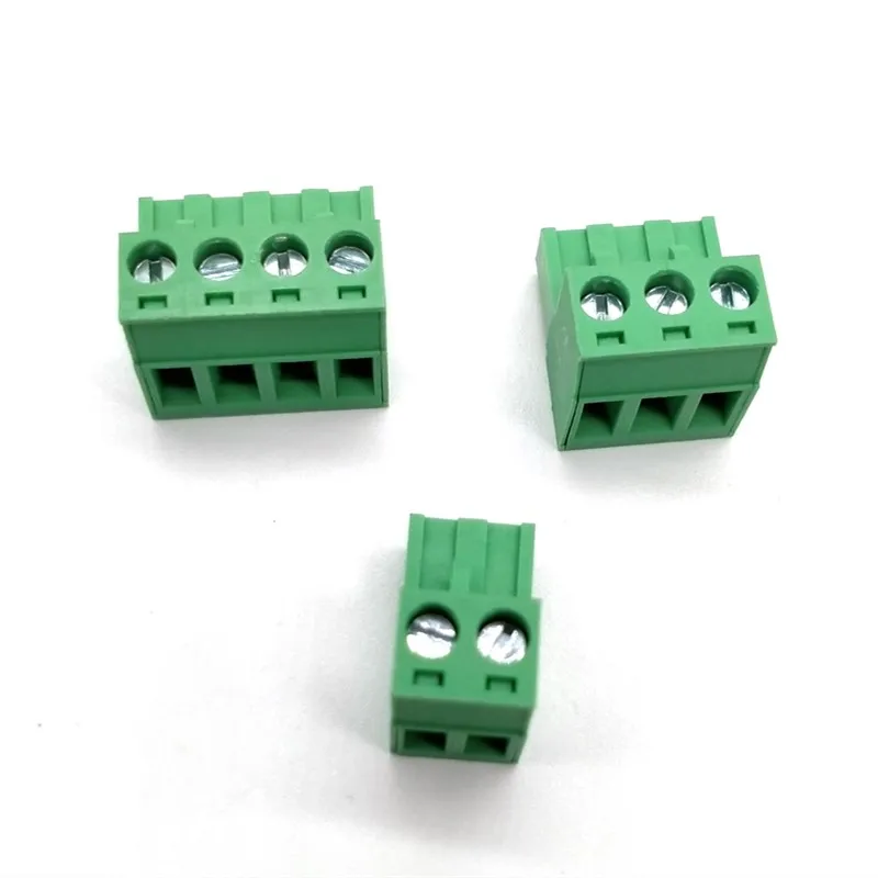 10Sets Pitch 5.08mm Terminal Block Connector 2EDG 5.08mm 2-20 Pin Pcb Screw Connector Terminal Block KF2EDG Socket PCB Screw