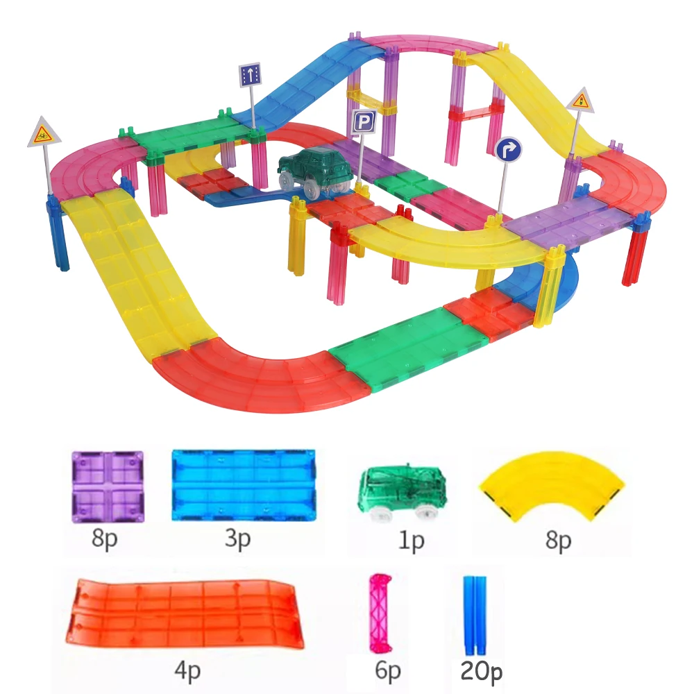 GIROMAG 50PCS magnetische tegels set STEM educatieve bouwstenen voor kinderen - magnetisch speelgoed voor jongens en meisjes van 3 tot 12 jaar