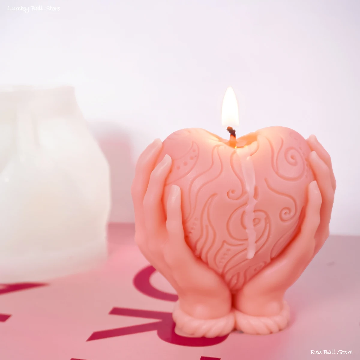 New Hand Hold Love  Relief Pattern Candle Silicone Mold Heart Soap Plaster Mould Wedding Chocolate Decor Valentine's Day Gifts