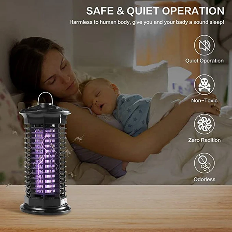 Bug Zapper Outdoor, Mosquito Zapper 2 In 1 Portable & Rechargeable Bug Zapper Outdoor With 4000Mah Battery