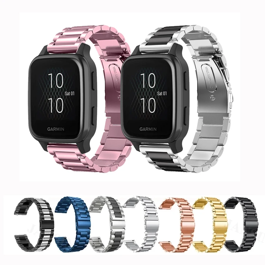 20 mm Edelstahl-Metallarmband für Garmin Venu SQ 2 / Venu2 plus