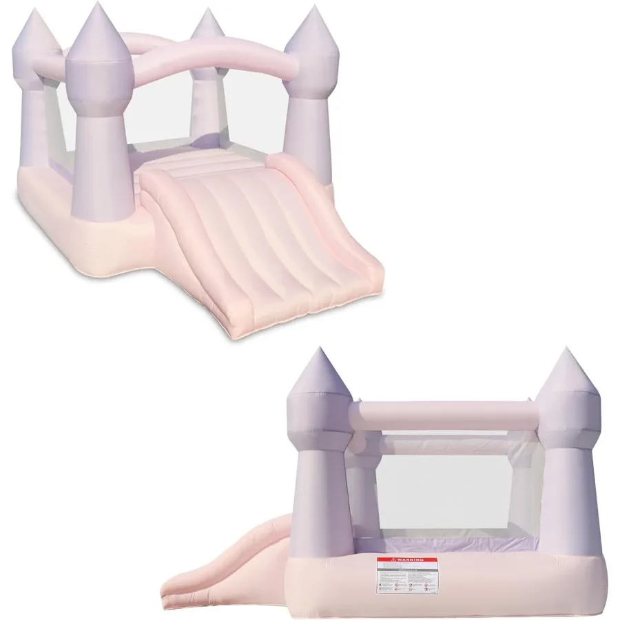نطاط نطاط القلعة Daydreamer القطن كاندي ترتد البيت الباستيل الحارس مع الشريحة 12 قدم طول × 9 قدم عرض × 7 قدم H UL منفاخ Inc #2