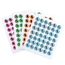 50pcs Holographic Fishing Lure Eyes 3mm/6mm/9mm/12mm Simulation 5D Fish Eyes Adhesive DIY Material Artificial Fish Eyes