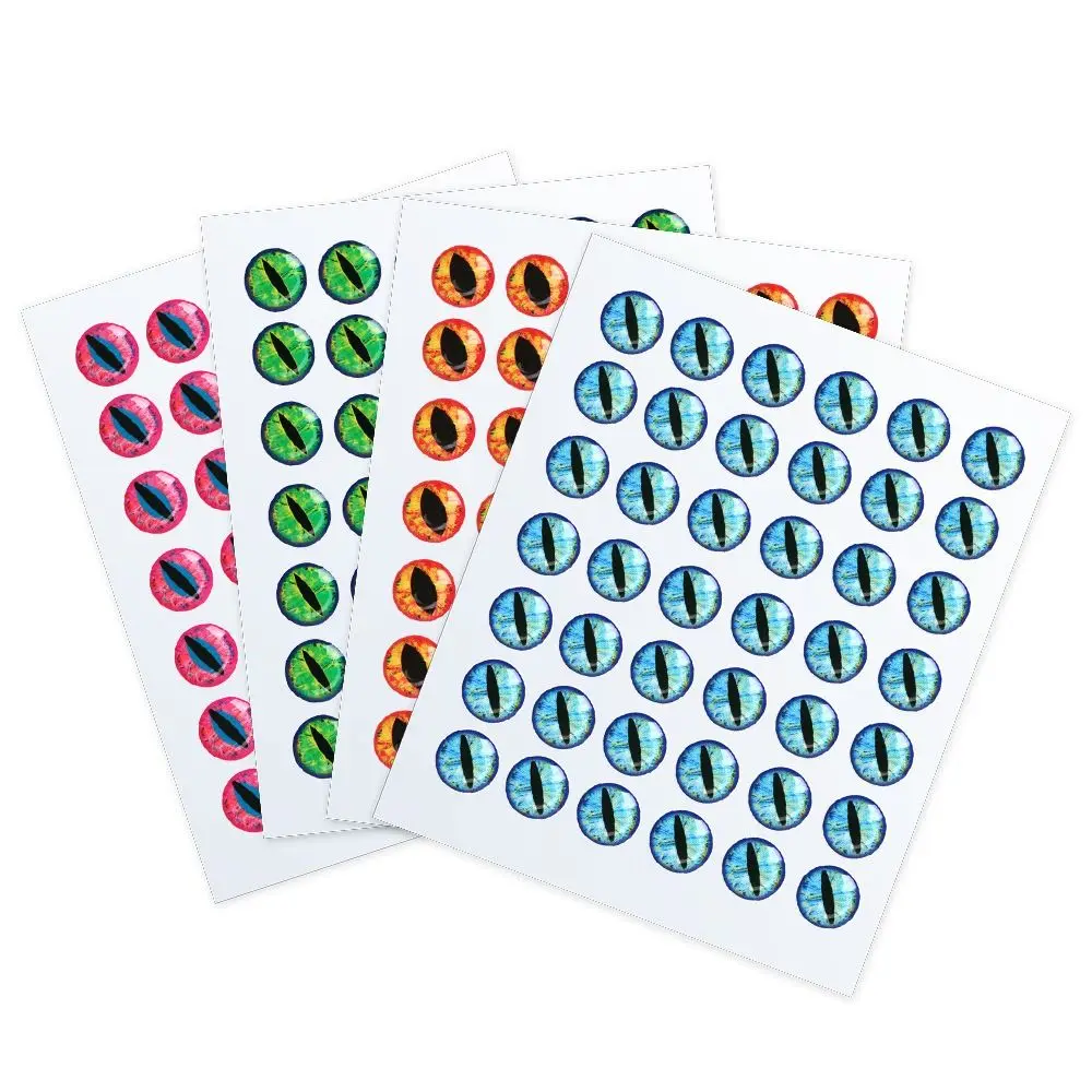 50 sztuk holograficzne oczy do przynęt wędkarskich 3mm/6mm/9mm/12mm symulacja 5D rybie oczy samoprzylepny materiał do majsterkowania sztuczne oczy ryb