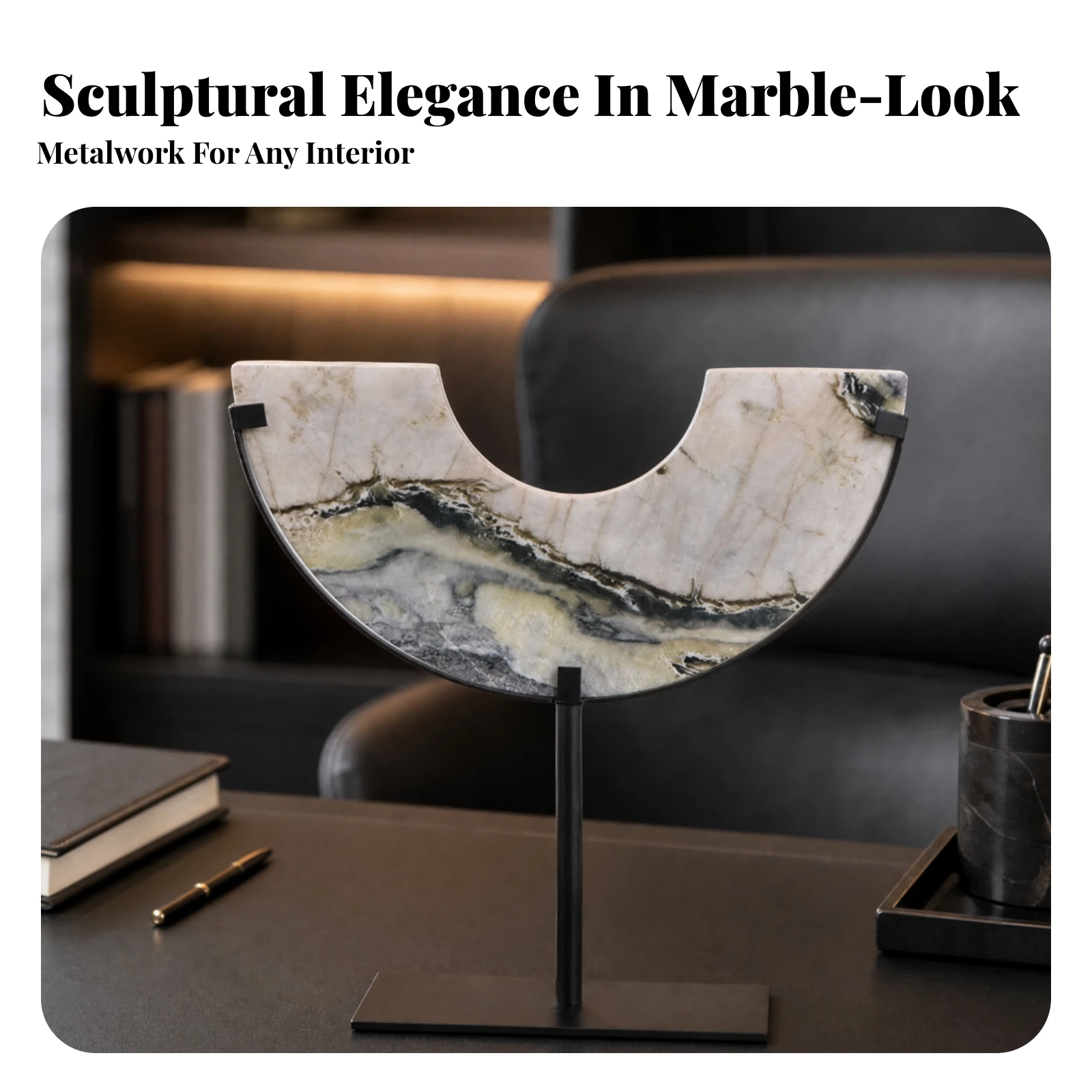 Tables - Ornement autoportant moderne en pierre naturelle,