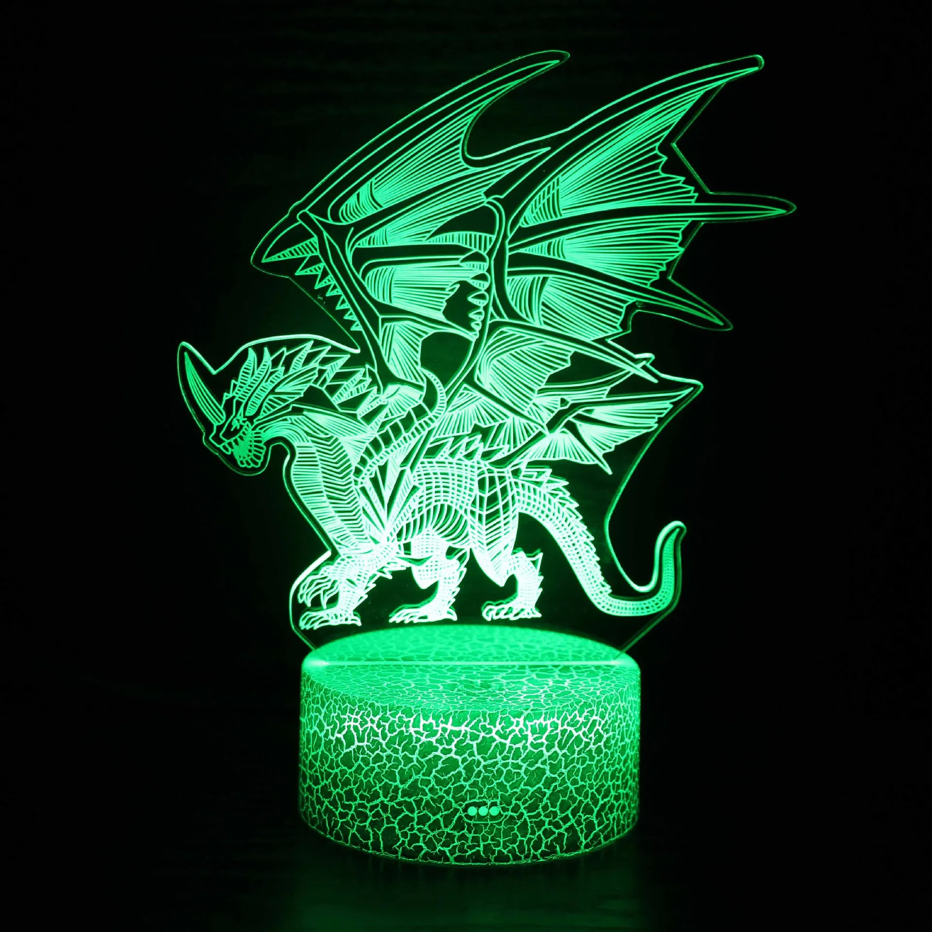 3D Dinosaur Lamp for Boys Acrylic Led Night Light Kids Room 7 Colors Changing Nightlight Child Dinosaur Gifts Toys for Birthday