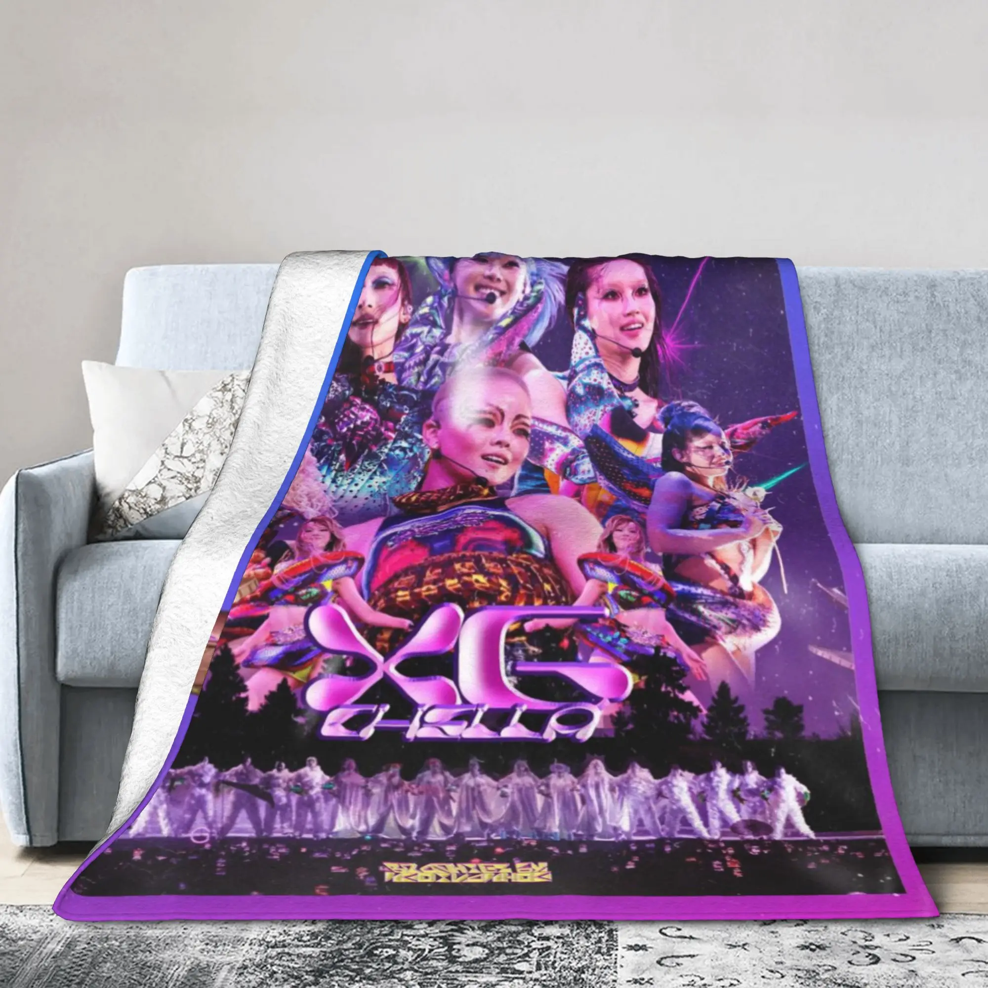 

Забавные одеяла для девочек XG kpop k-pop, мягкое флисовое уютное одеяло, которое можно стирать в машине