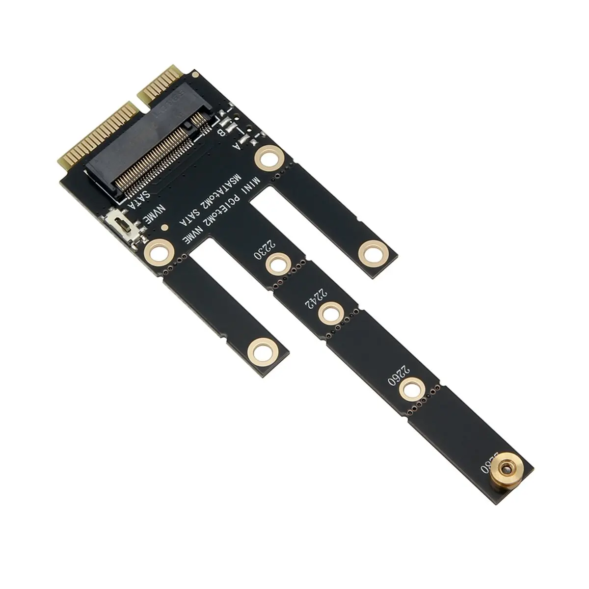 618 Mega Sale MSATA to NGFF M.2 Adapter Card Mini PCI-E to NVME Converter Expansion Card Supports 2230 2242 2260 2280 M.2 SSD