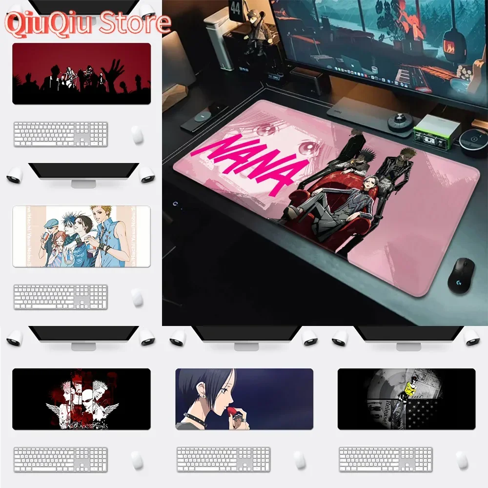 

Коврик для мыши в стиле аниме Nana Osakis, HD печать, компьютерный геймерский нескользящий коврик для мыши с запирающимся краем, XXL90x40 см, коврик для клавиатуры, ПК, настольный коврик