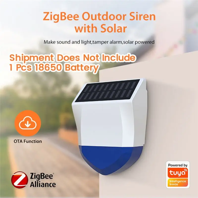 B29C-NEO Graffiti Smart Audible Alarm Zigbee Outdoor Sound And Light Alarm Waterproof Solar Sound Light Alarms