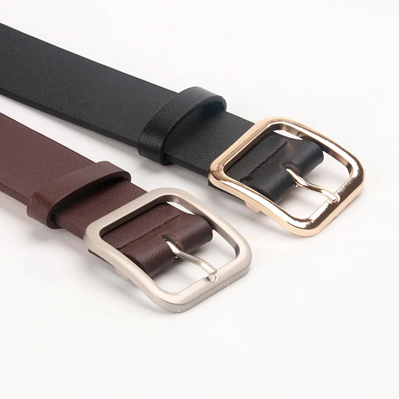 FJBelt-Ceinture Vintage à Broches pour Femme, Accessoire de Travail de Haute Qualité, Solide, de Marque, DTnavy