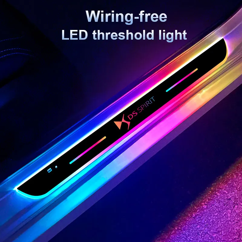 Car door Sill light logo Projector lamp Power Moving LED Welcome Pedal For Citroen DS SPIRIT DS3 DS4 DS4S DS5 5LS DS6 DS7 DS