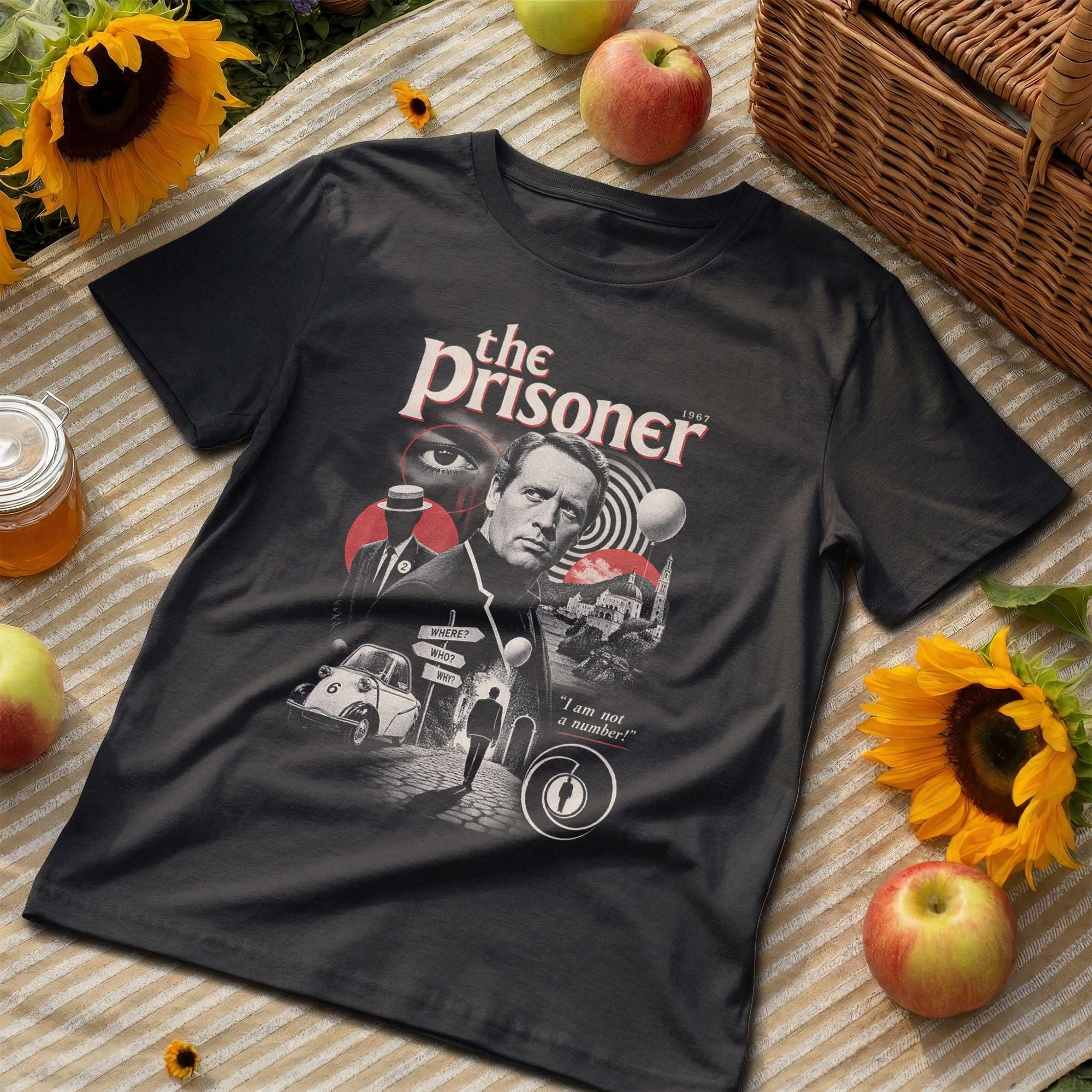 Fashionable Women's T-shirt Prisoner T-shirt | Retro TV Series Unisex T-shirt Casual Street Fashion Women's T-shirt