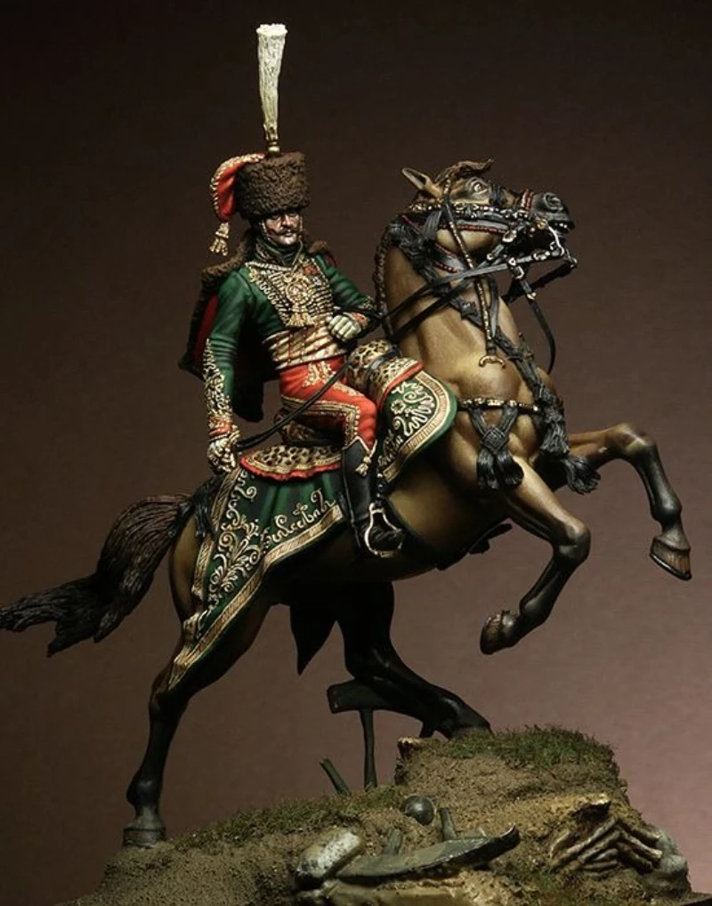

1/32 Scale 54mm Die-Cast Resin Figure Model Kit General of The French Light Cavalry Miniature Toys Unassembled Unpainted Diorama