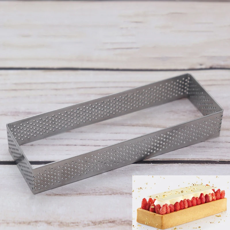 NUBECOM Pizza Fruit Pie Pastry DIY Decor Mould Square Rectangle Stainless Steel Cake Making Molds Practical Kitchen Baking Tools