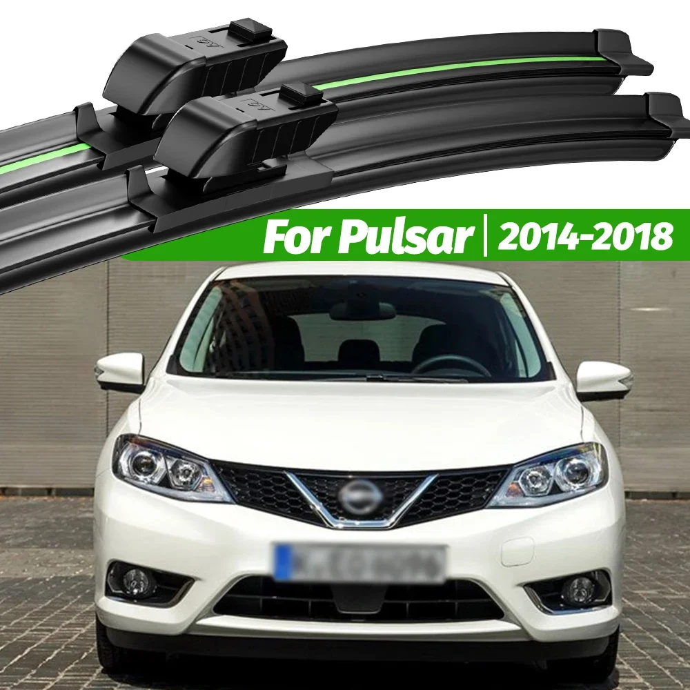 

For Nissan Pulsar C13 (Europe Model) 2014-2018 2pcs Front Windshield Wiper Blades 2015 2016 2017 Windscreen Window Accessories