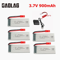 3.7V 900mAh lipo Battery +5 in 1 Charger For X5 X5C X5SC X5SW 8807 8807W A6 A6W M68 Rc Drone Spare Parts 3.7V 752560 Battery JST