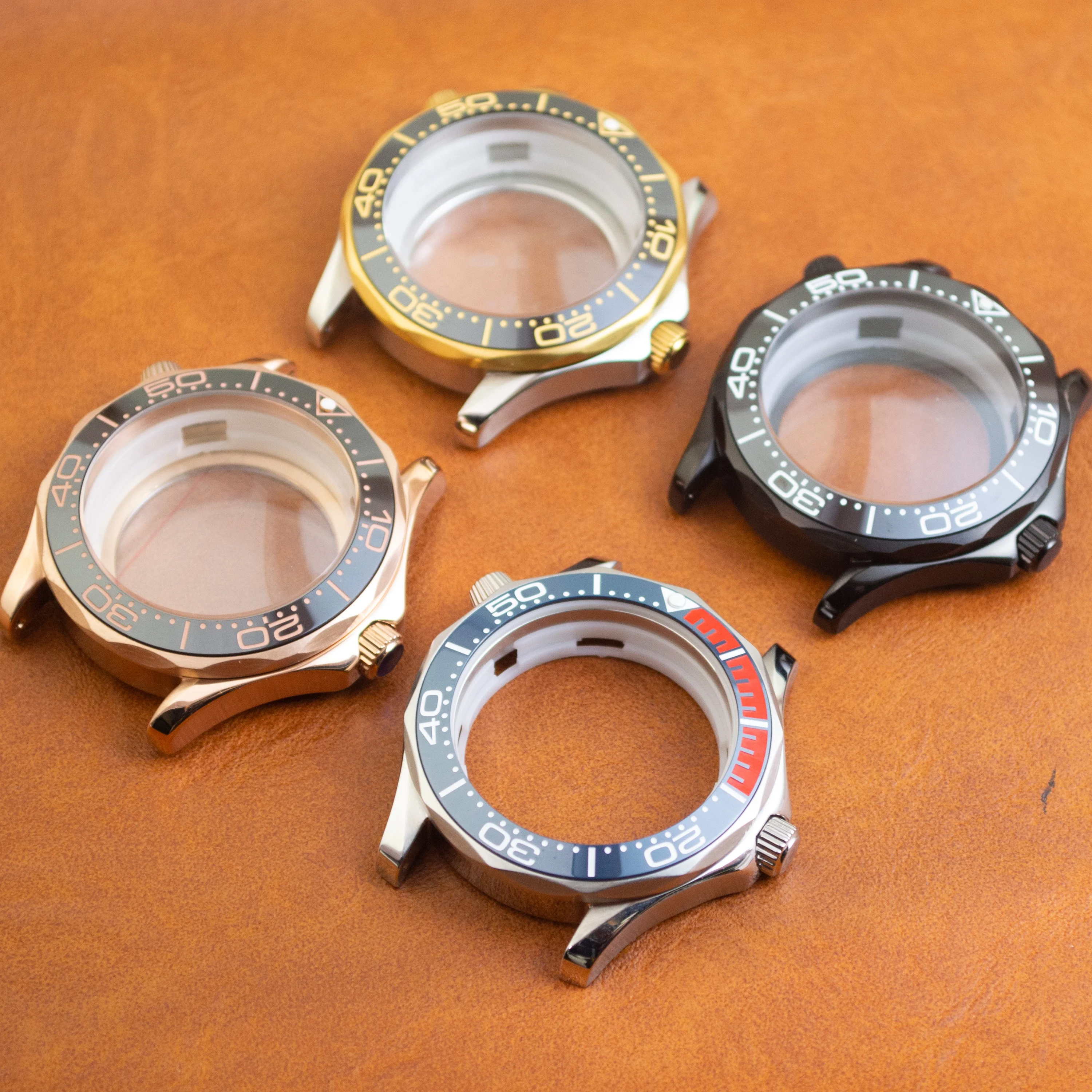 

41mm NH35 Case Stainless Steel 10ATM Waterproof Watchcase for NH35/NH36 Movement Seamaster 300 Case Watch Case