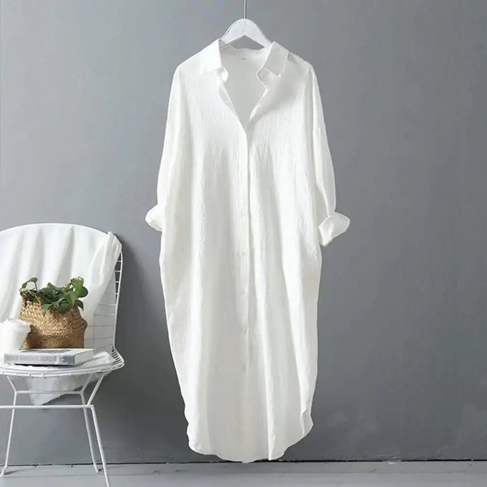 Women Shirt Women’s Lapel Shirt with Pockets Long Sleeve Button Placket Top Regular Fit Workwear for Life Office Wear Women