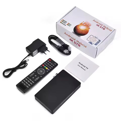 2025 OTT DVB-T2 DVB-S2 DVB-C Satellite TV Receiver 4K Android 9.0 OS TV Box Set Top Box 1GB 8GB H.265 Media Player