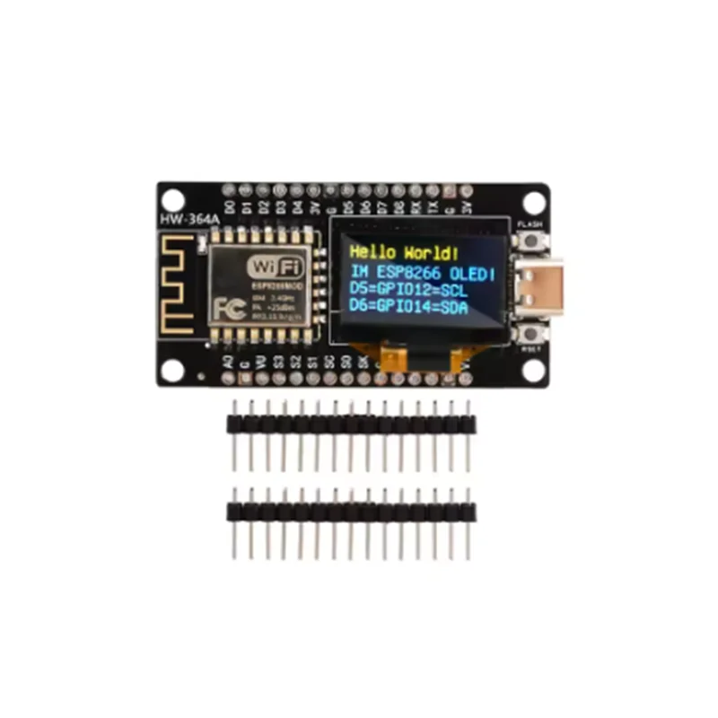 1-10PCS NodeMCU ESP8266 V3 Development Board with 0.96 Inch OLED Display CH340 ESP-12F WiFi Module TYPE-C For Arduino/Micropytho