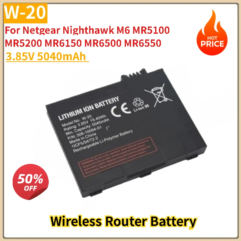 

3.85V 5040mAh Battery W-20 for Netgear Nighthawk MR5100 M6 MR5200 6550/6500/6150 Wireless Router Brand-New High Quality
