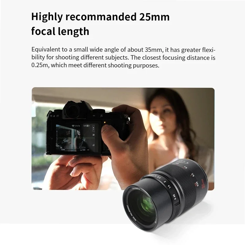 

7artisans 25mm F0.95 APS-C Prime Large Aperture Lens|High sharpness with soft Bokeh|for Sony E/Nikon Z/Fuji XF/Canon/Micro