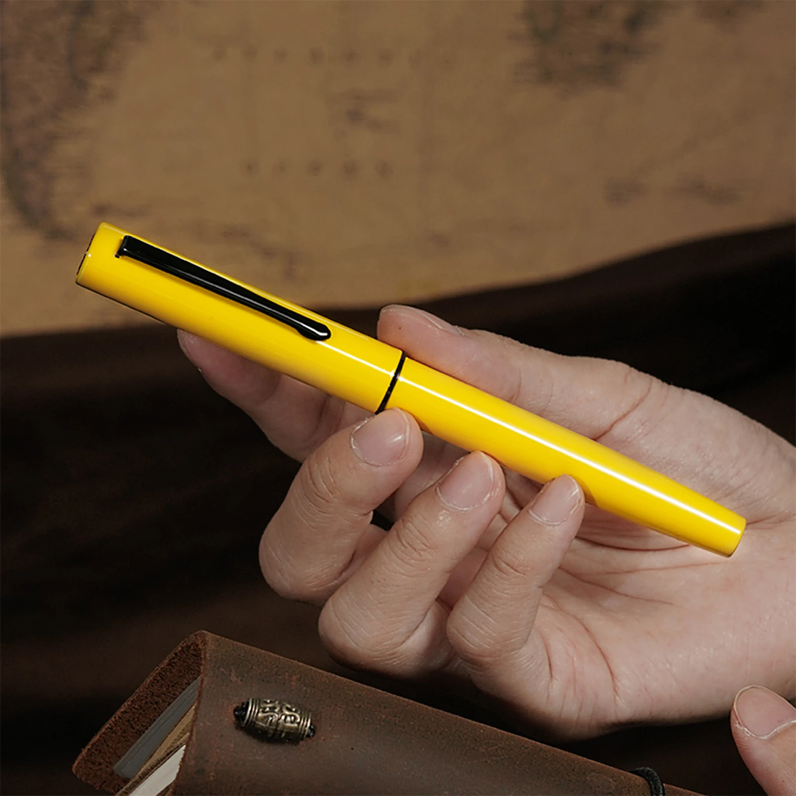 Hongdian C1 pluma estilográfica Retro clásica Simple Explorer, pluma con capucha EF/F, suministros de oficina escolar, bolígrafos de regalo de tinta de escritura