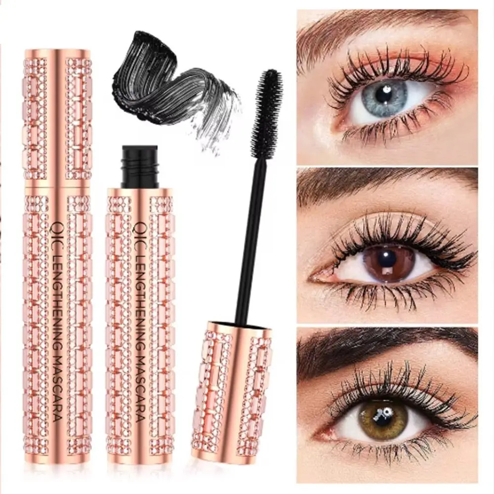 

Peanut Silicone Brush Black Mascara Curling Eyelashes Lengthening Lengthening Curl Mascara Thick Non-blooming Diamond 4D Mascara