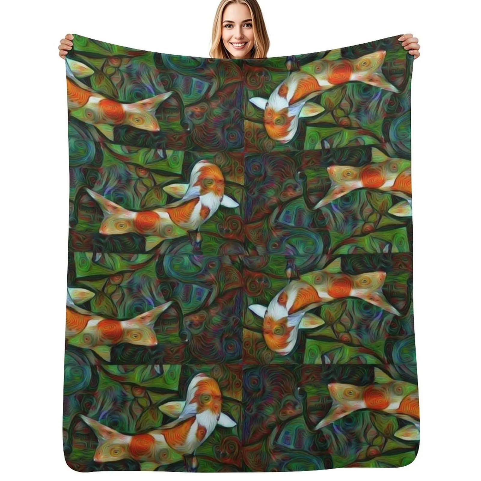 

Dream Fish Throw Blanket Decorative Sofa Summer valentine gift ideas Blankets For Baby Blankets