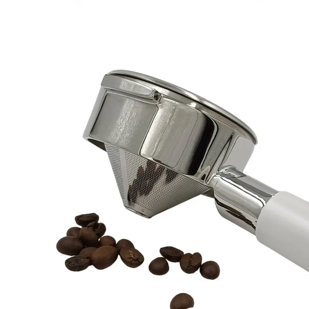 

Portable Conical Stainless Steel Coffee Filter Paperless Bottomless Coffee Funnel 58mm Reusable Coffee Dripper Home