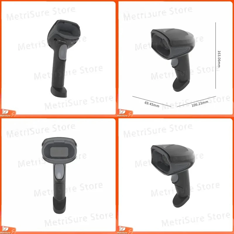 Industrial Wireless 1D 2D Barcode Scanner 60fps Auto Trigger Handheld Scanner for Inventory Management Retail POS Warehouse