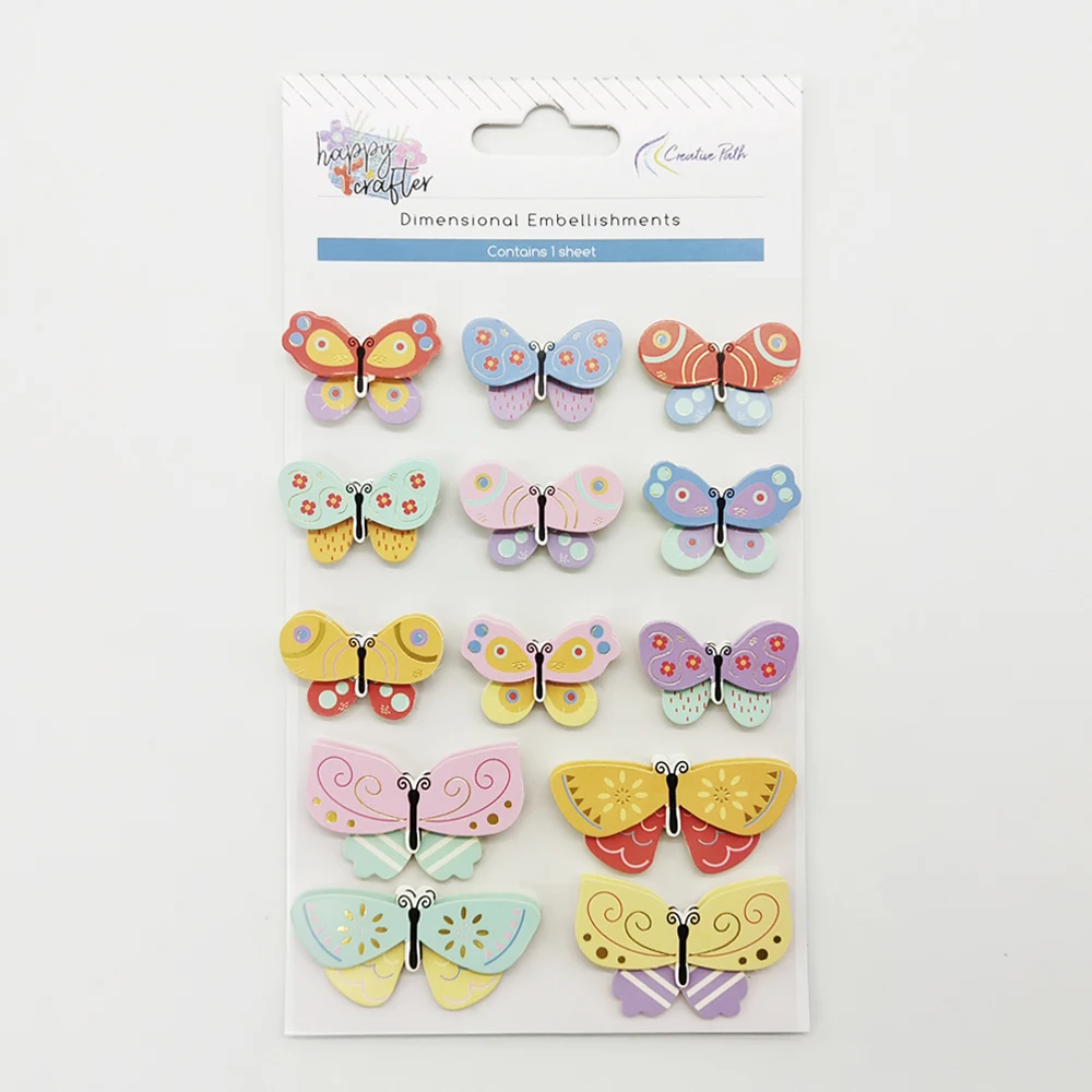 Creative Path 9-teiliges Happy Crafter Scrapbooking-Journaling-Set mit Dekorationspapier, Stanzformen und Verzierungen für DIY-Bastelarbeiten – Detail 21