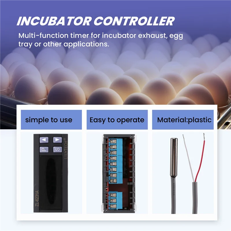 AY14 -LILYTECH ZL-6231A, Inkubator-Controller, Thermostat mit Multifunktions-Timer