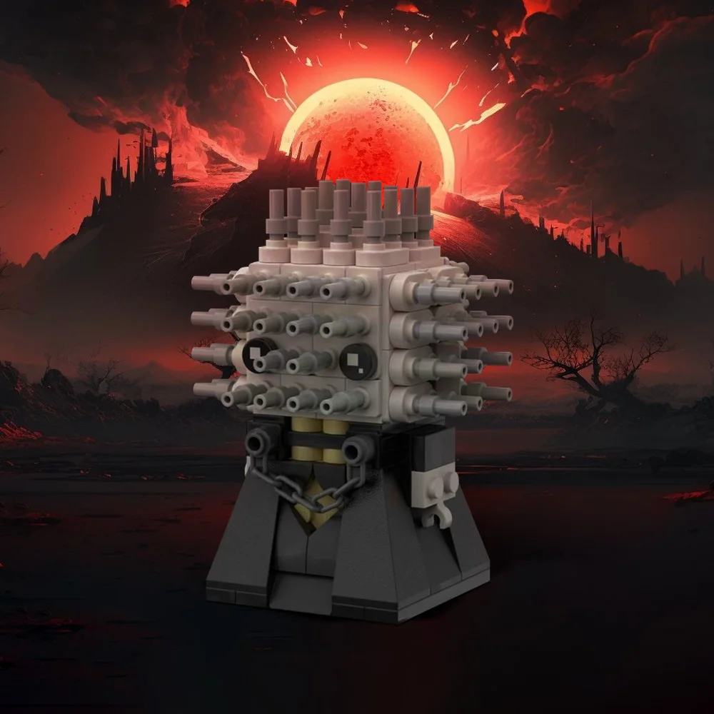 MOCฮาโลวีนภาพยนตร์สยองขวัญPinhead Hellraiser Brickheadzชุดอาคารบล็อกGhost Chaser Hell Messengerอิฐของเล่นเด็กของขวัญ