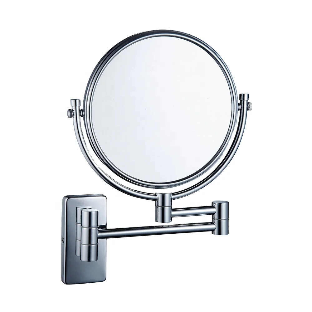 

Hotel Luxury Framed Brass Round Mirror 3X Decorative Magic Wall Mirror