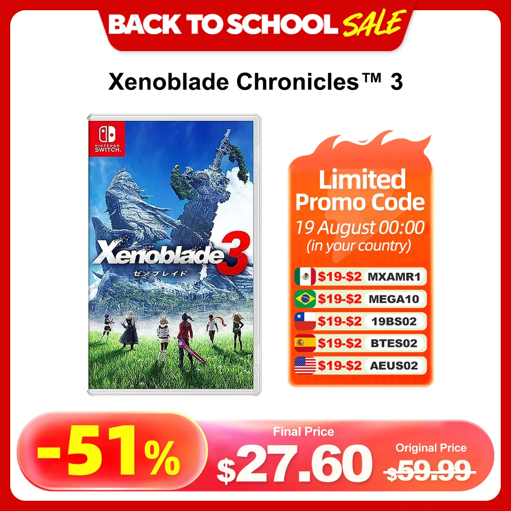 Xenoblade Chronicles 3 닌텐도 스위치 게임 딜, 100% 공식 피지컬 게임 카드, RPG 장르, 스위치 OLED 라이트 게임 콘솔용 