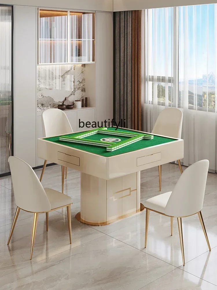 182C Modern light luxury automatic mahjong machine dining table integrated dual-purpose simple, silent mahjong table