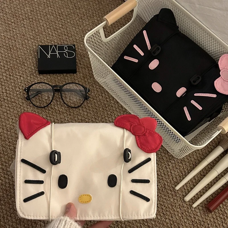 Cartoon Hello Kitty borse per il trucco custodia per cosmetici rimovibile di grande capacità custodia per cosmetici per rossetto da viaggio portatile