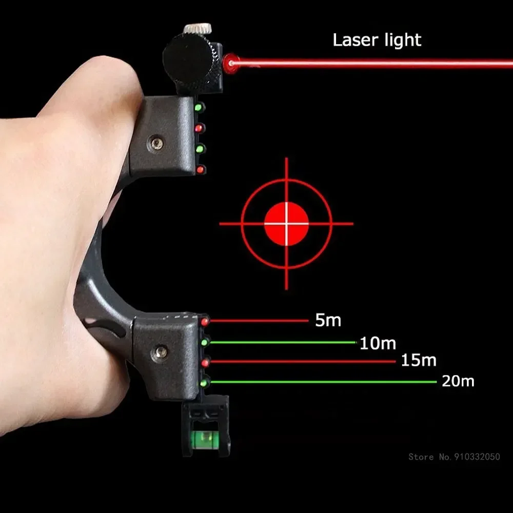 Fionda da caccia professionale Tirachinas con strumento di alta precisione di livello per tiro con puntamento Laser di palline di catapulta