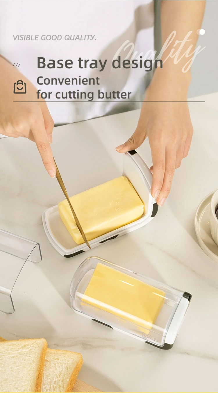 CONTENITORI PER ALIMENTI scatola burro in plastica bianca con coperchi CONTENITORI PER ALIMENTI scatola burro in plastica bianca con coperchi
