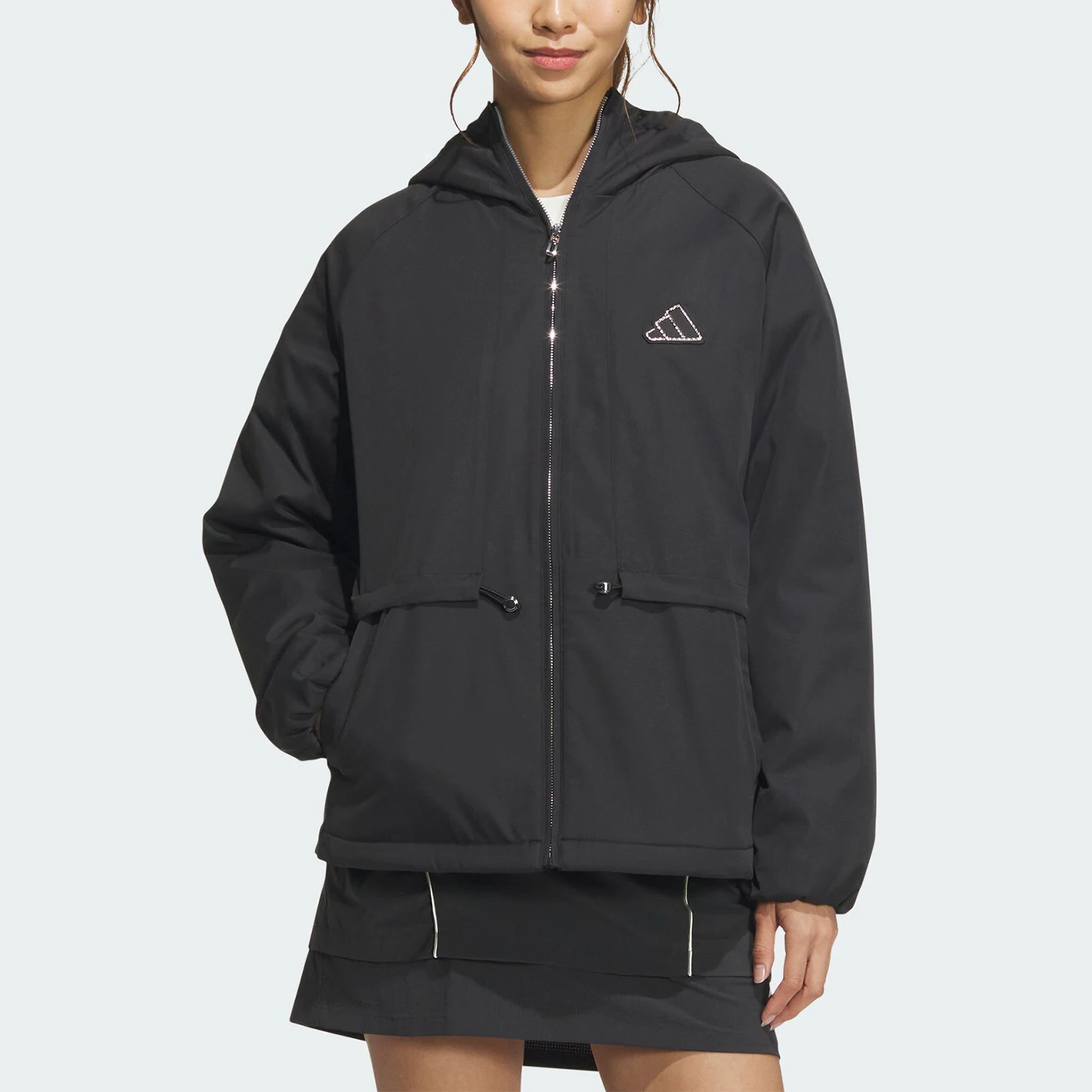 

Adidas genuine New Women's Water-Resistant Waist-Cinching Jacket JZ1587