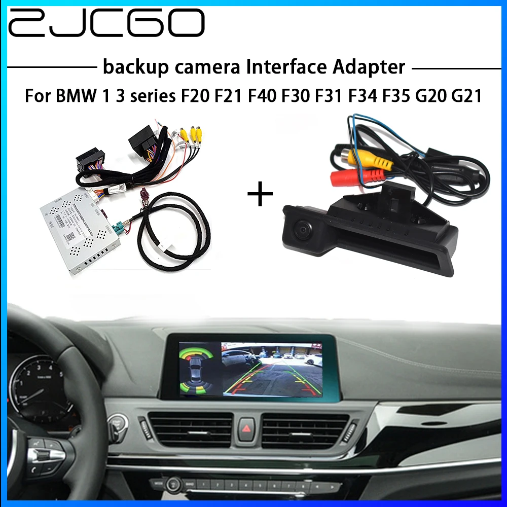 

ZJCGO HD Reversing Rear Camera For BMW 1 3 series F20 F21 F40 F30 F31 F34 F35 Interface Adapter Backup Display Improve Decoder