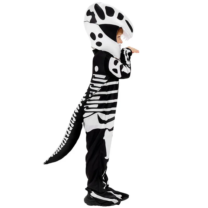 Esqueleto Tiranosaurio Rex Cosplay fantasía niños ropa disfraz de dinosaurio aterrador disfraz adolescente 6 a 14 años trajes de juego de rol