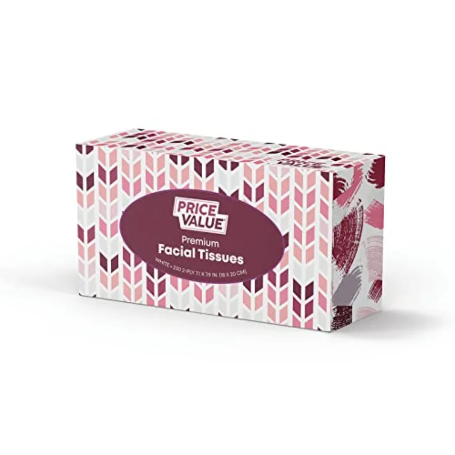 Коробки для салфеток для лица, 230 листов в коробке, 8 коробок премиум-класса, мягкие, нежные и прочные в стильной коробке для повседневного использования в домашнем офисе