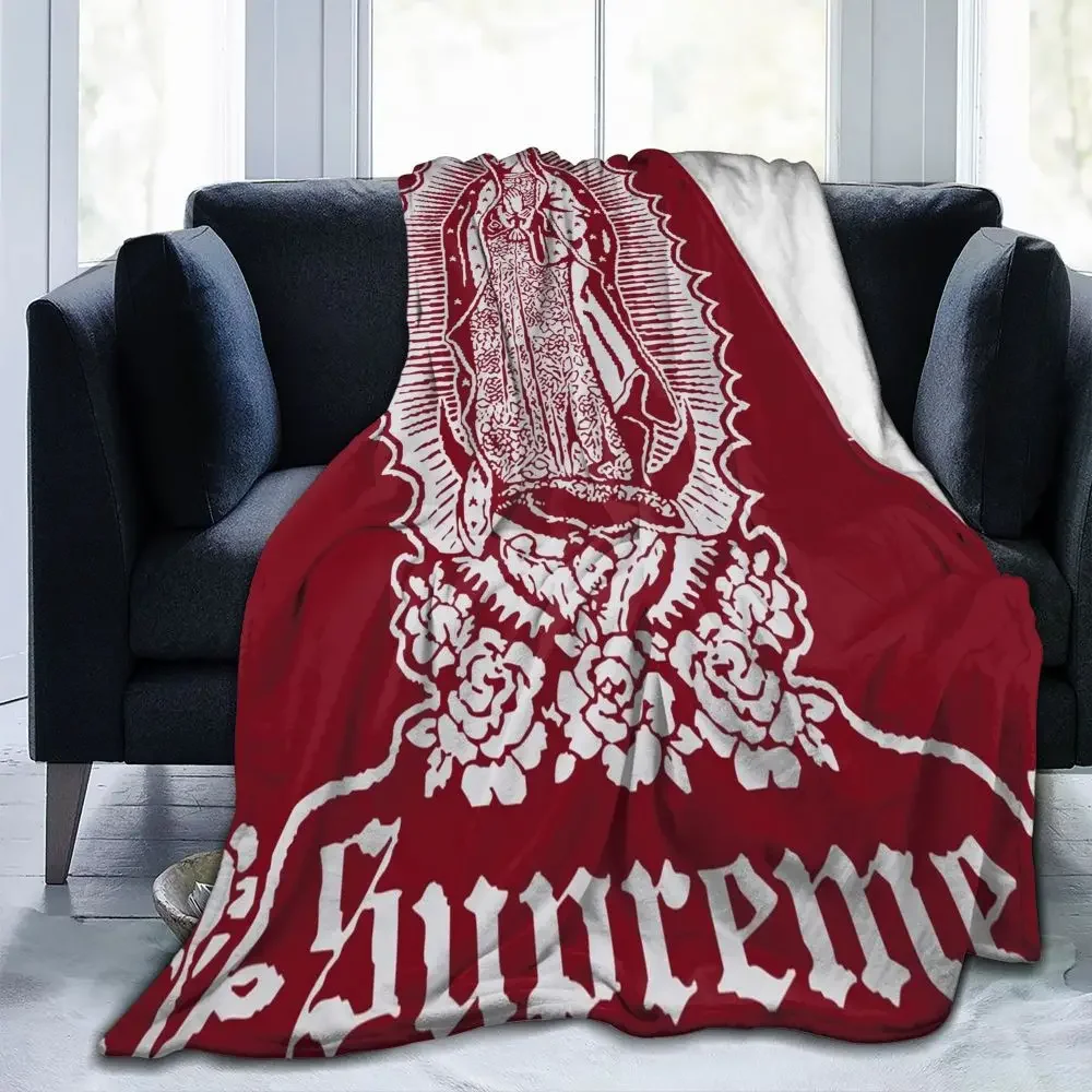 Virgin Mary Blankets Fleece Winter Christian Saviour Multi-function Lightweight Throw for Sofa Car Bedspread King Size