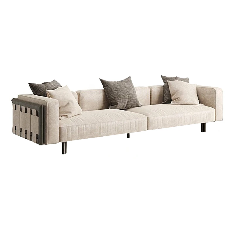 

su-Modern Luxurious Upholstered Modular Sofa with Metal Frame and Plush Cushions for Spacious Living Room#