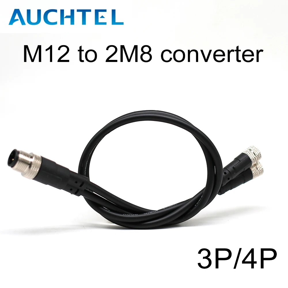 

5 шт. M12 Кабельный разъем Y-типа 4P поворотный M8 3P 4P соединительный провод сплиттер промышленного класса 250 в водонепроницаемый разъем кабель 0,5 м