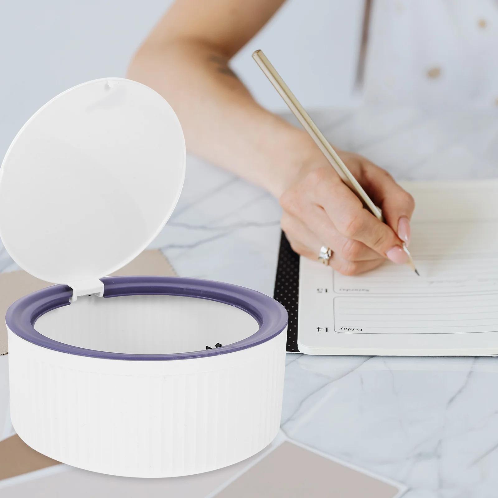 

Desktop Trash Can Compact Small Plastic Waste Bin For Home Office Bedroom Bathroom Table Countertop Garbage Container Storage